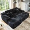 Oversized Double Chaise Lounges Indoor - 81" Upholstered Boneless Cloud Stupendous Oversized Chaise Lounge Couch Sofa Bed Deep